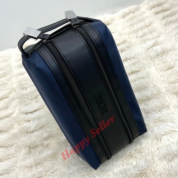 Dior Pouch Toiletry Case Cosmetic Bag Travel Holdall Dopp Kit Shaving Case New - Picture 8 of 10